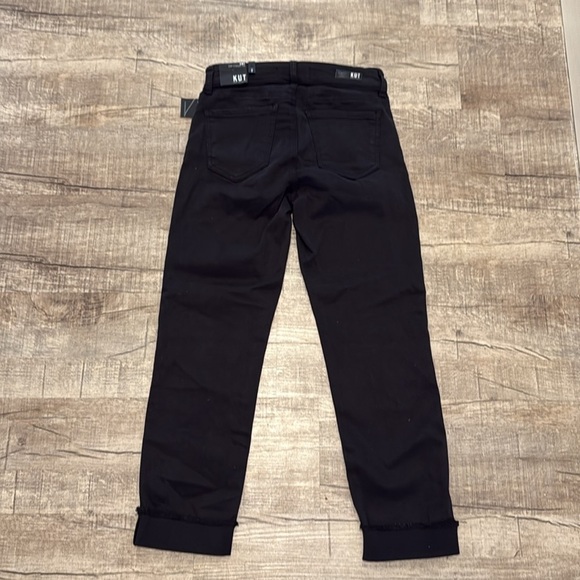 NWT!! KUT From The Kloth - Amy Crop Straight Leg - Black - Size 2 - Picture 6 of 8